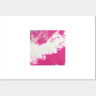 White And Pink Pattern Posters and Art